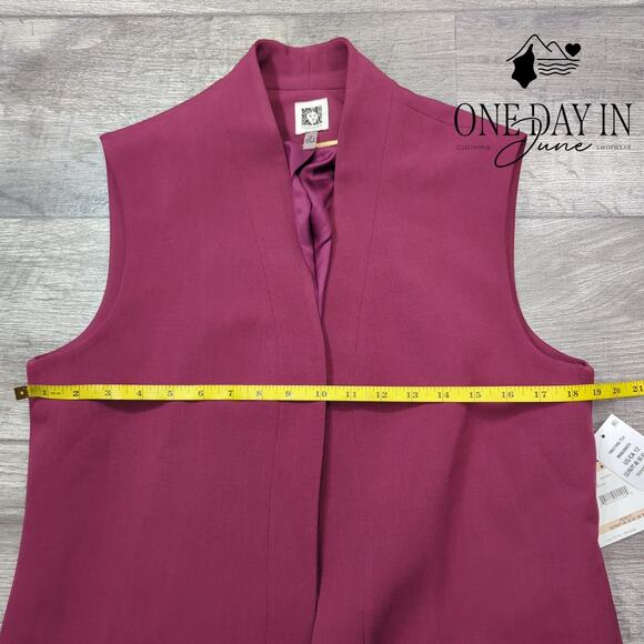 Anne Klein Sleeveless Overcoat Size 12 - Picture 3 of 5